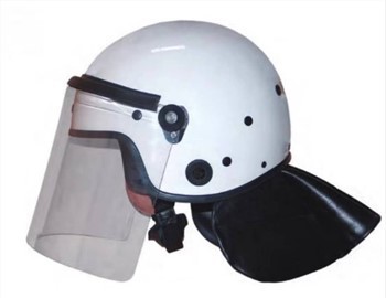 Karštas išpardavimas policijos riaušių šalmas su veido skydeliu